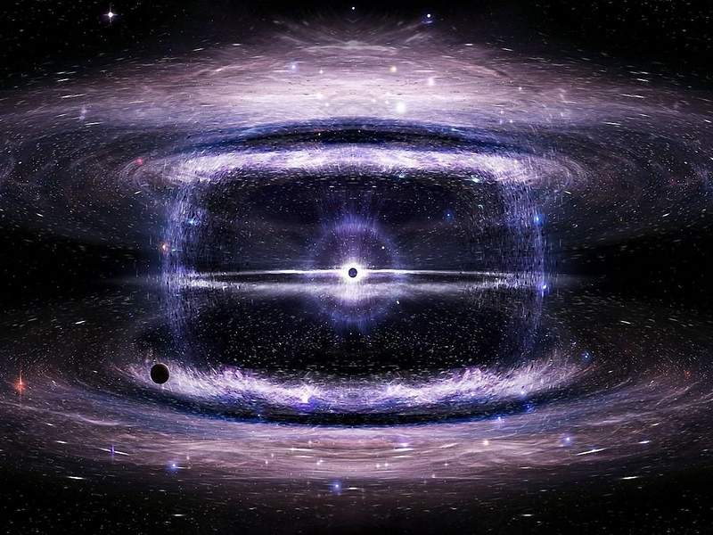 Wallpaper Black Hole, Space, Stars, Circles, Universe - Black Hole - HD Wallpaper 