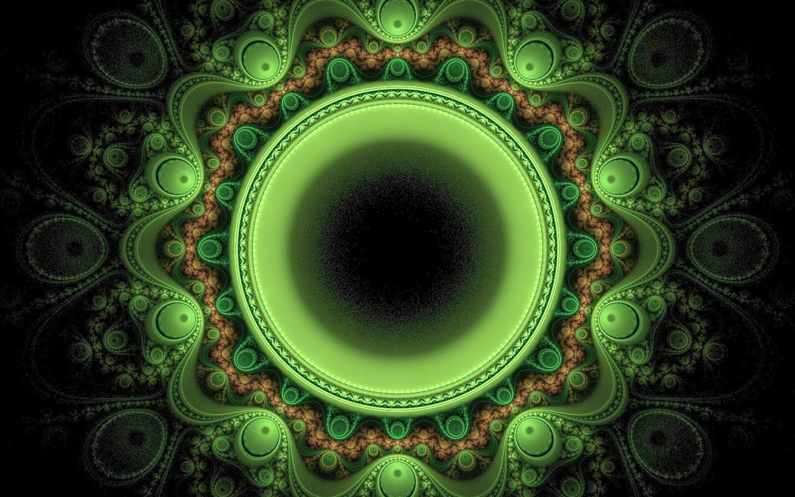 44 Hd Quality Fluorescent Images, Fluorescent Wallpapers - Green And Black Fractal - HD Wallpaper 