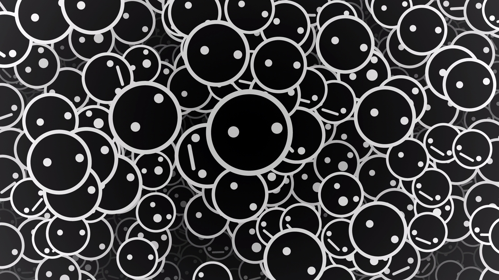 Wallpaper Drawing, Black, White, Smile - Pattern Black And White Background - HD Wallpaper 