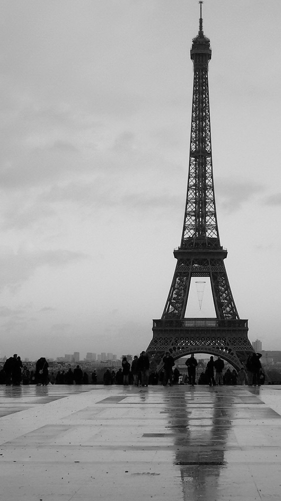 Black And White Eiffel Tower Smartphone Hd Wallpapers - Eiffel Tower - HD Wallpaper 