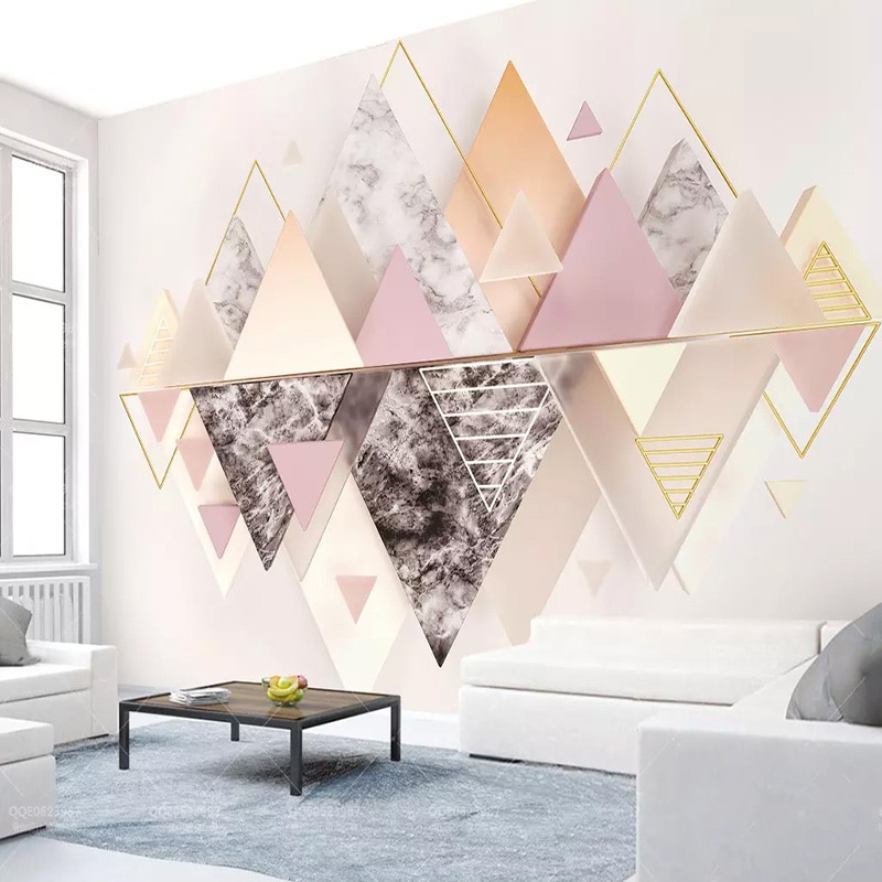 Wall Painting Geometric Designs - HD Wallpaper 