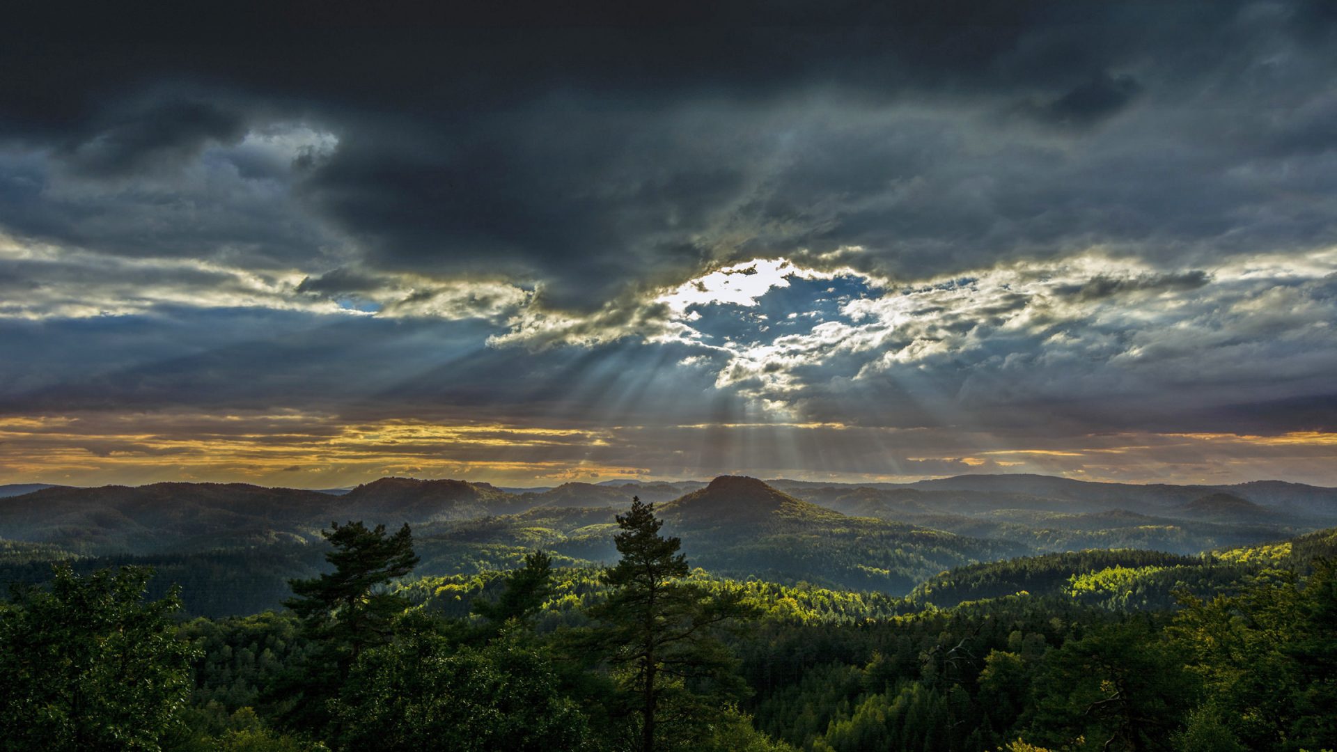 Dark Desktop Wallpaper Hd Landscape - HD Wallpaper 