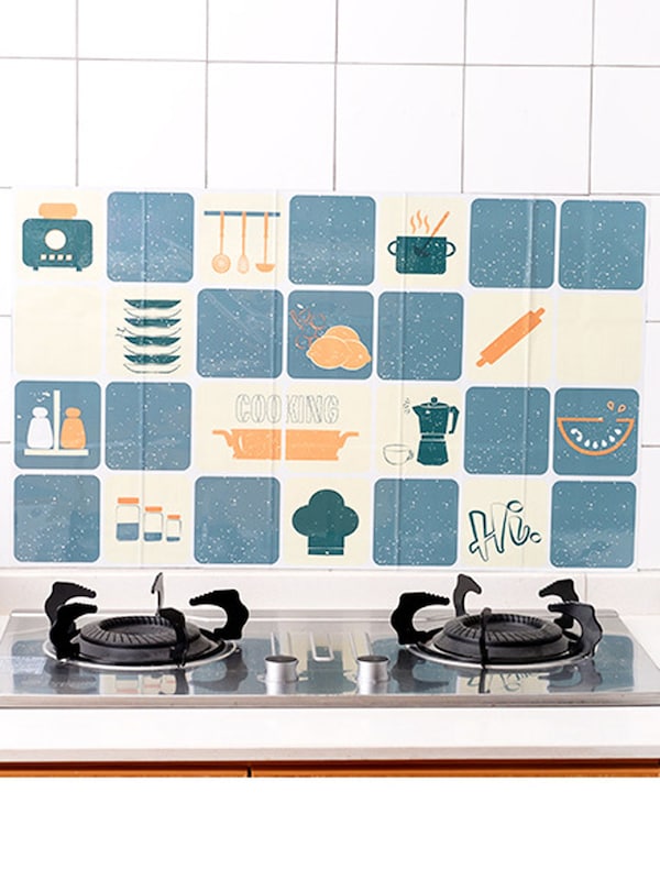 Kitchen Sticker Fresh Style Cartoon Pattern Anti Oil - กระเบื้อง ครัว ลาย การ์ตูน - HD Wallpaper 