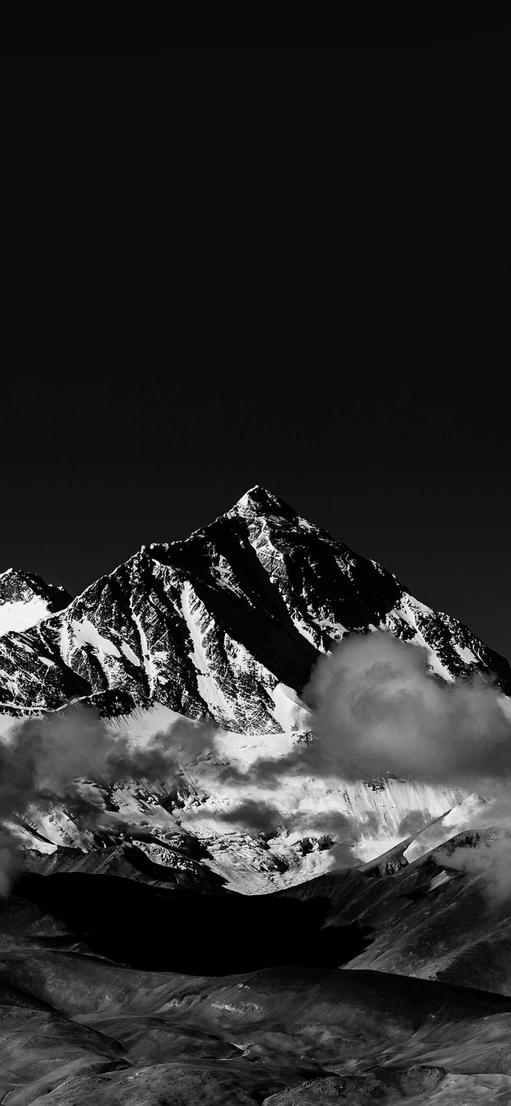 Black And White Iphone X Wallpaper Mountains - 736x1593 Wallpaper ...