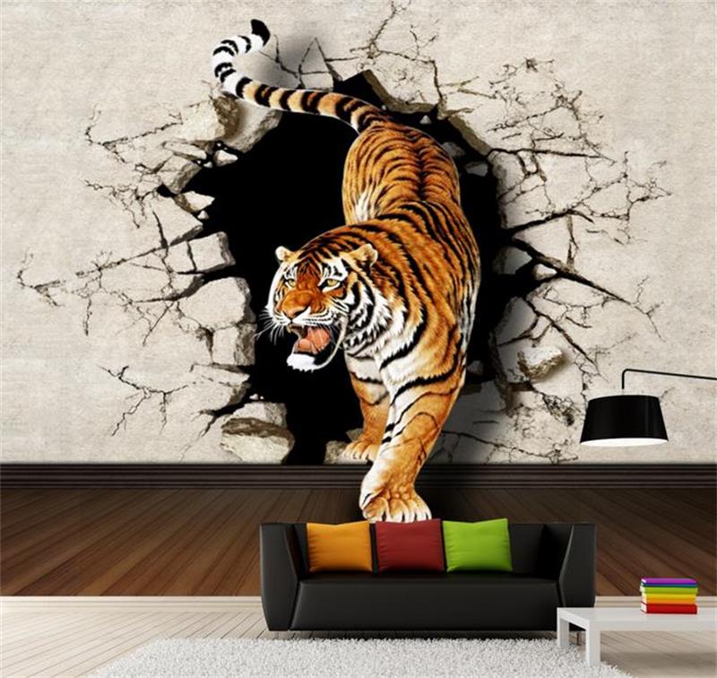 Tiger Mural - HD Wallpaper 