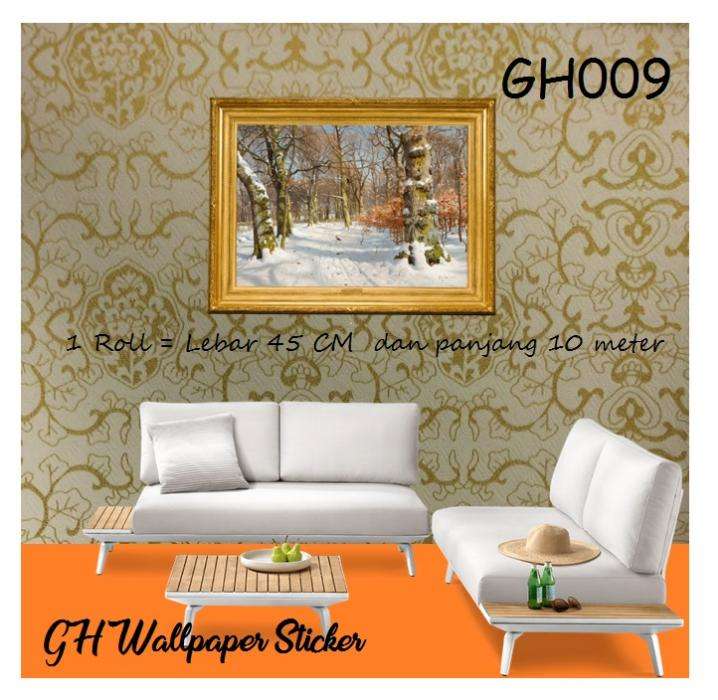 Wallpaper Stiker Dinding Motif 45cm X 10m Murah Berkualitas - Living Room - HD Wallpaper 