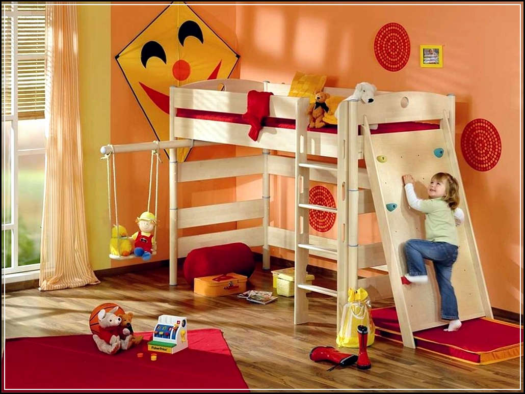 Kamar Tidur Minimalis Anak Laki-laki - Baby Bed With Slide - HD Wallpaper 