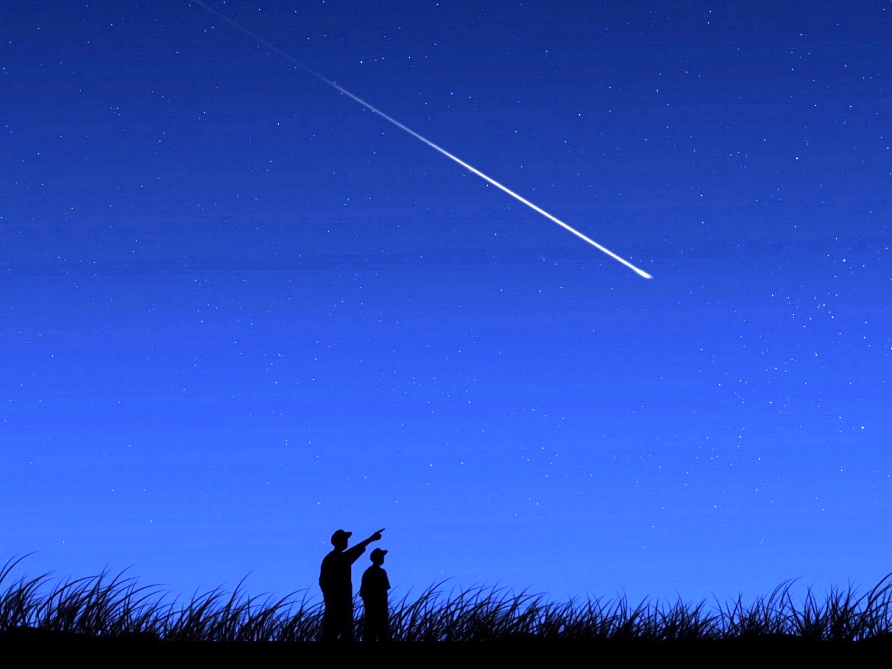 Wallpaper Meteor Jatuh - Shooting Star Early Morning - HD Wallpaper 