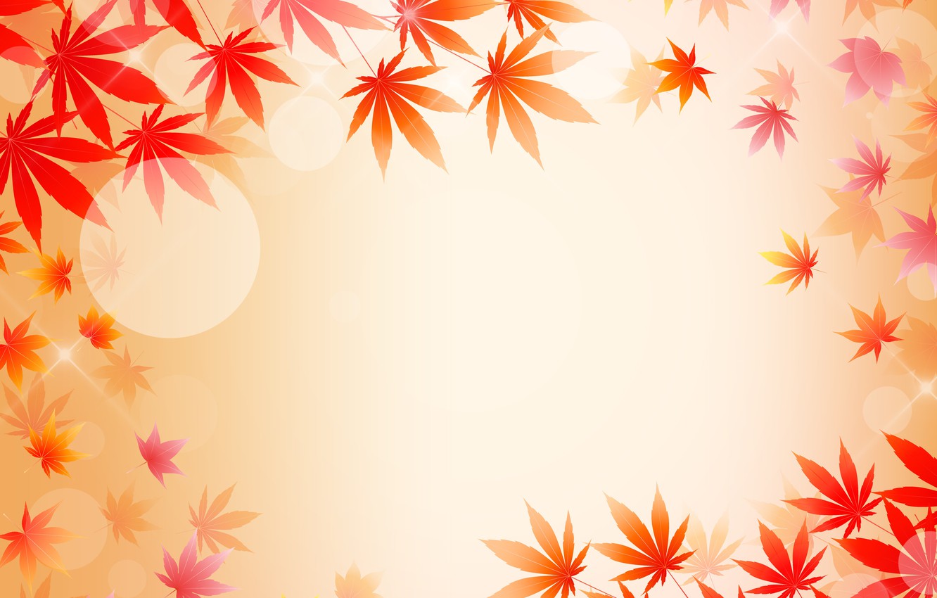 Photo Wallpaper Leaves, Postcard, Template, Blank - 가을 곡식 이야기 나누기 - HD Wallpaper 