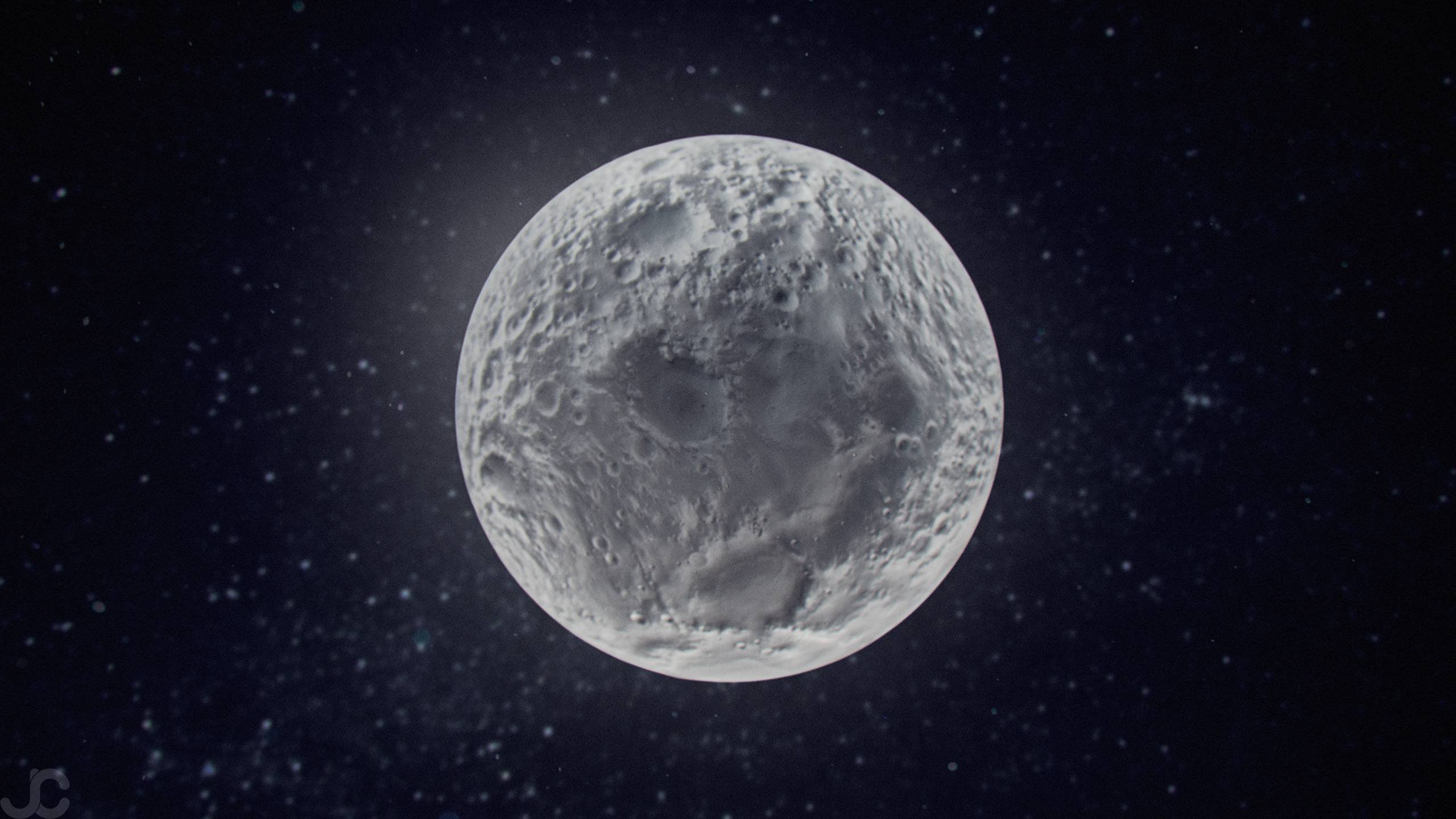 Bright Side Of The Moon Wallpaper - Moon Rainmeter - HD Wallpaper 