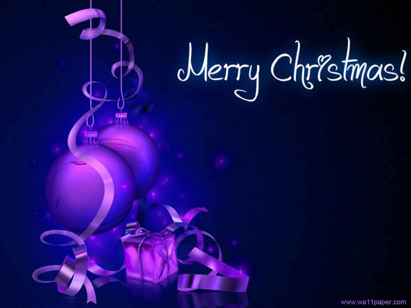 Merry Christmas Wallpaper Purple - HD Wallpaper 