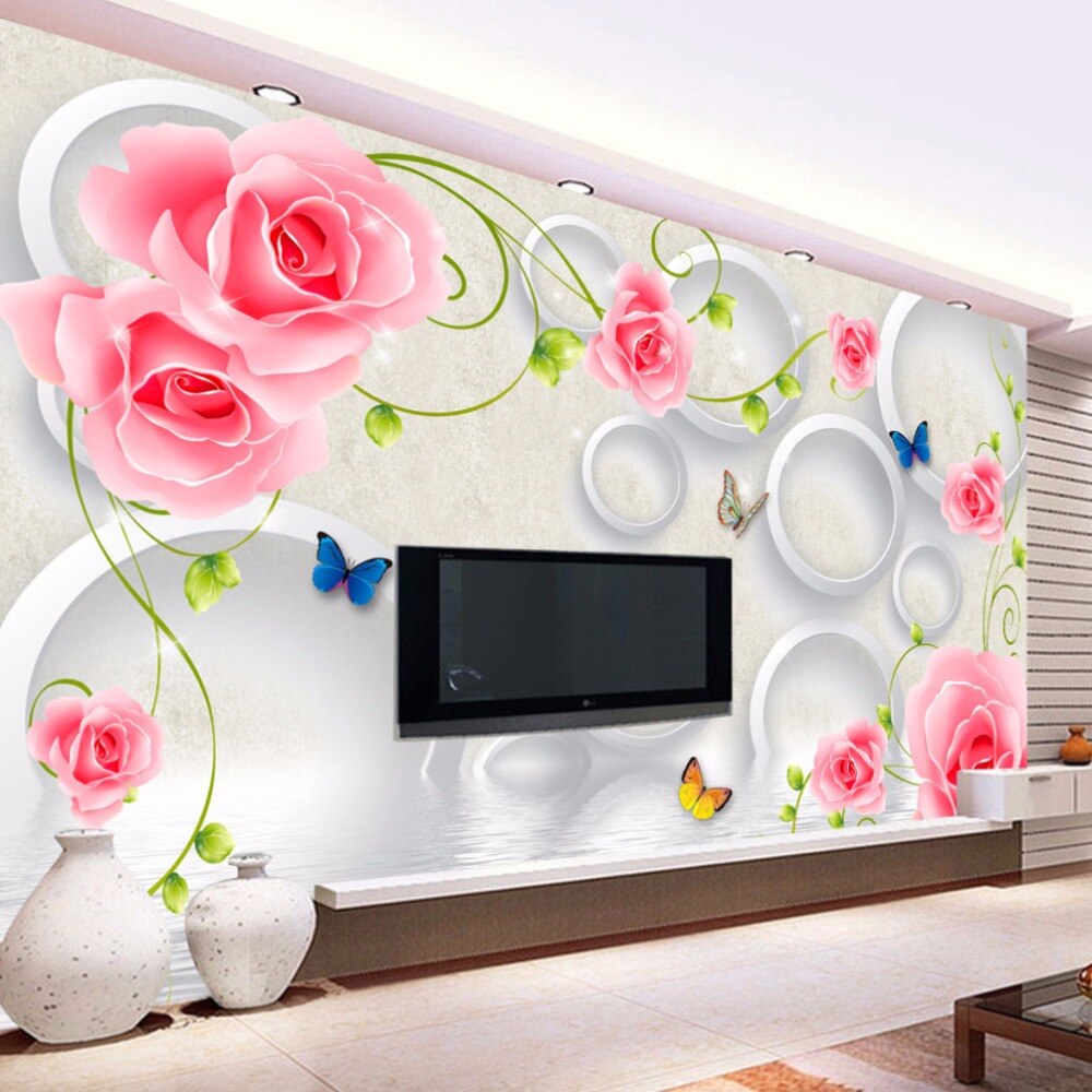 Flower 3d Wall Painting Art - HD Wallpaper 