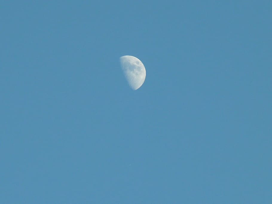 Month, Nature, Blackout, Moon, Sky, Moonlight, Blue, - Moon - HD Wallpaper 