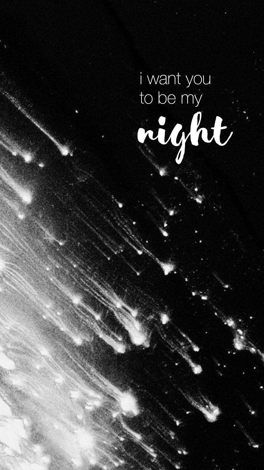 Meteor Shower Black And White - HD Wallpaper 