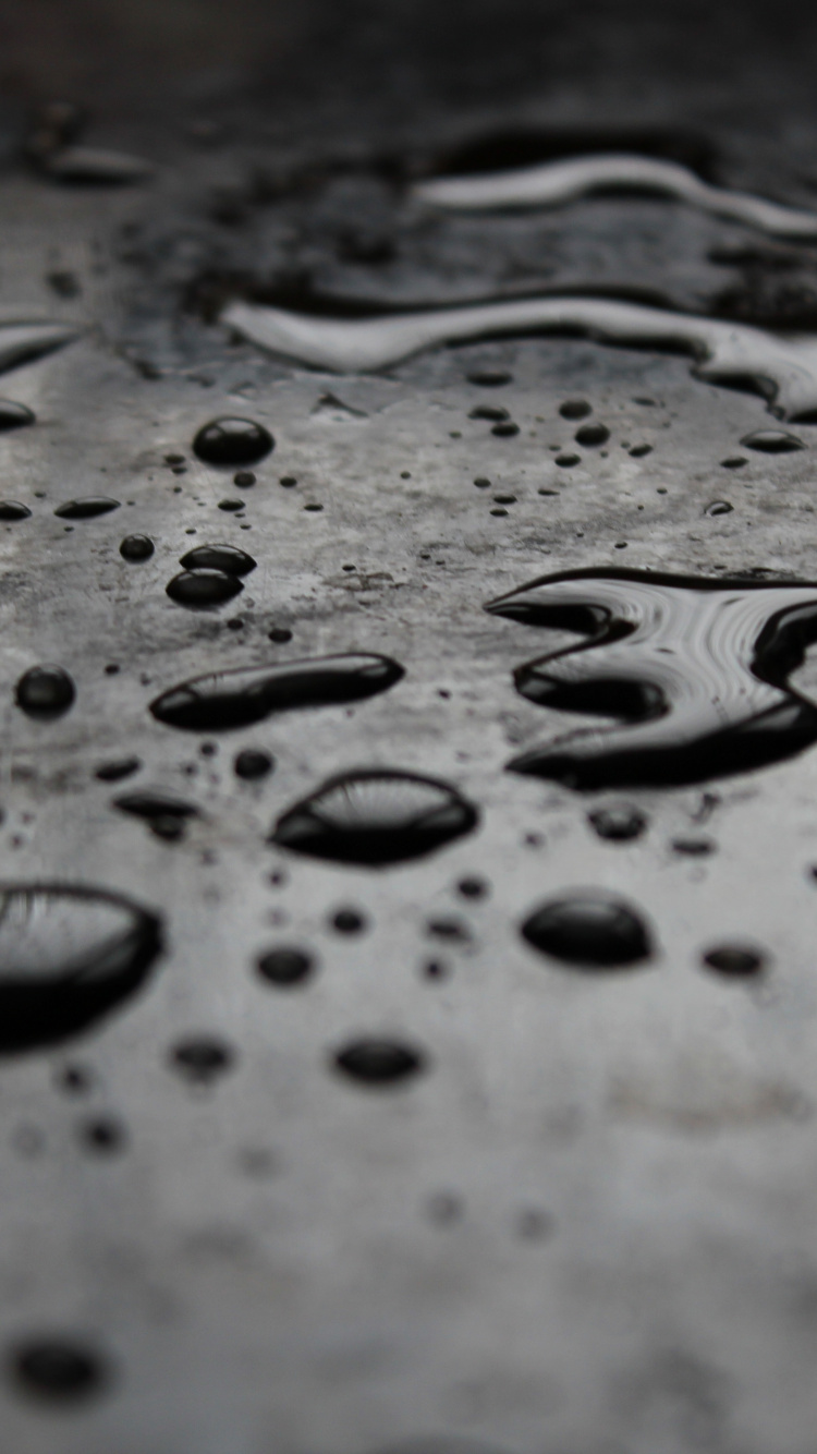 Drops, Dark, Surface, Wallpaper - Close-up - HD Wallpaper 