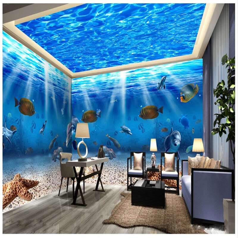 Papel De Parede 3d Aquario - HD Wallpaper 