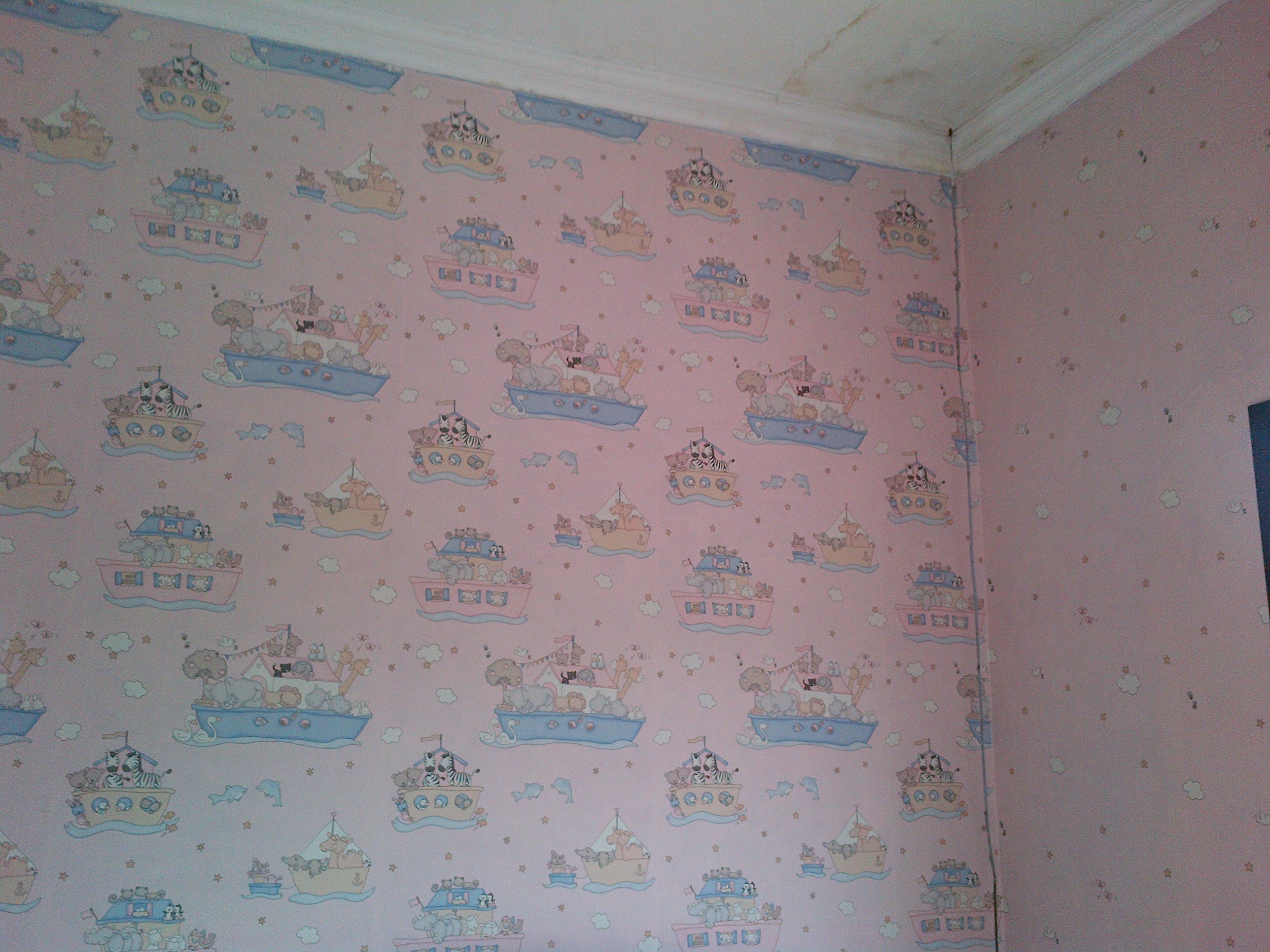 Hasil Pemasangan Wallpaper De Wape Interior - Ceiling - HD Wallpaper 