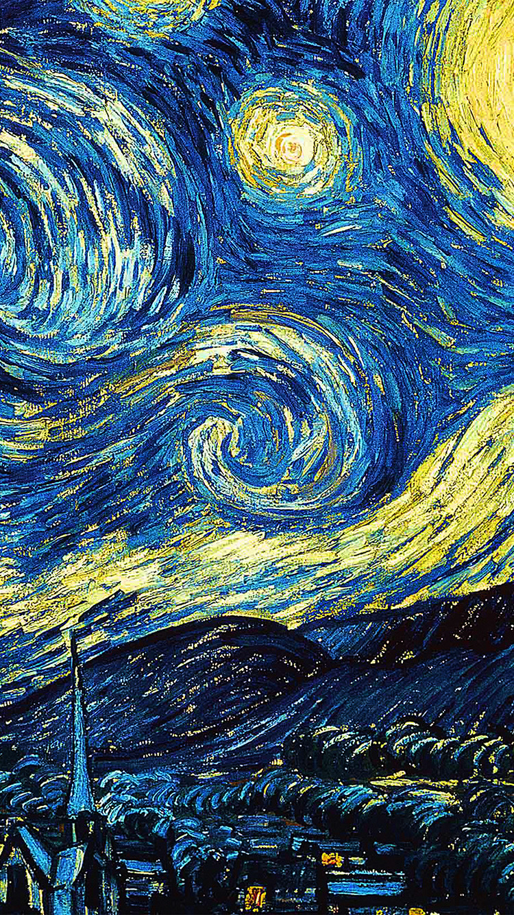 Ar55 Vicent Van Gogh Starry Night Art Classic Class - HD Wallpaper 