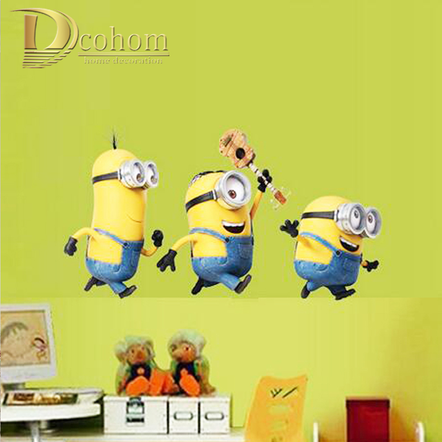 107 Wallpaper Dinding Kamar Minion Wallpaper Dinding - Minions Wall Stickers - HD Wallpaper 