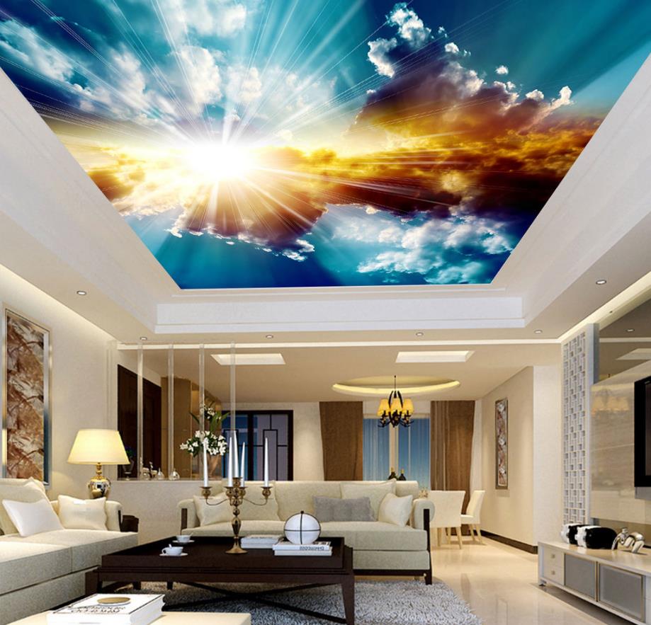 Living Room Roof Paint Design - HD Wallpaper 