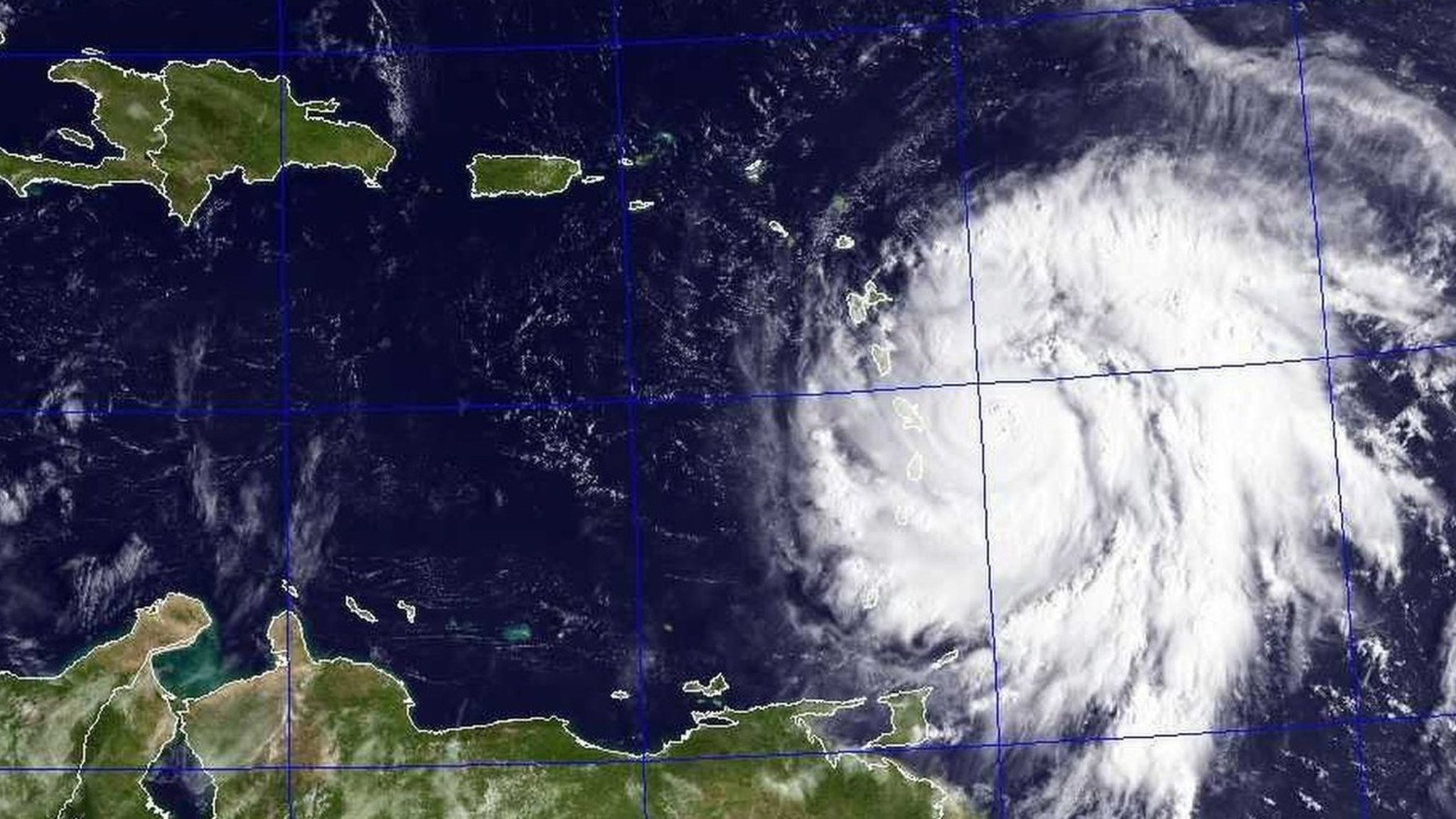 Hurricane Maria In The Caribbean - Tropical Cyclone - HD Wallpaper 