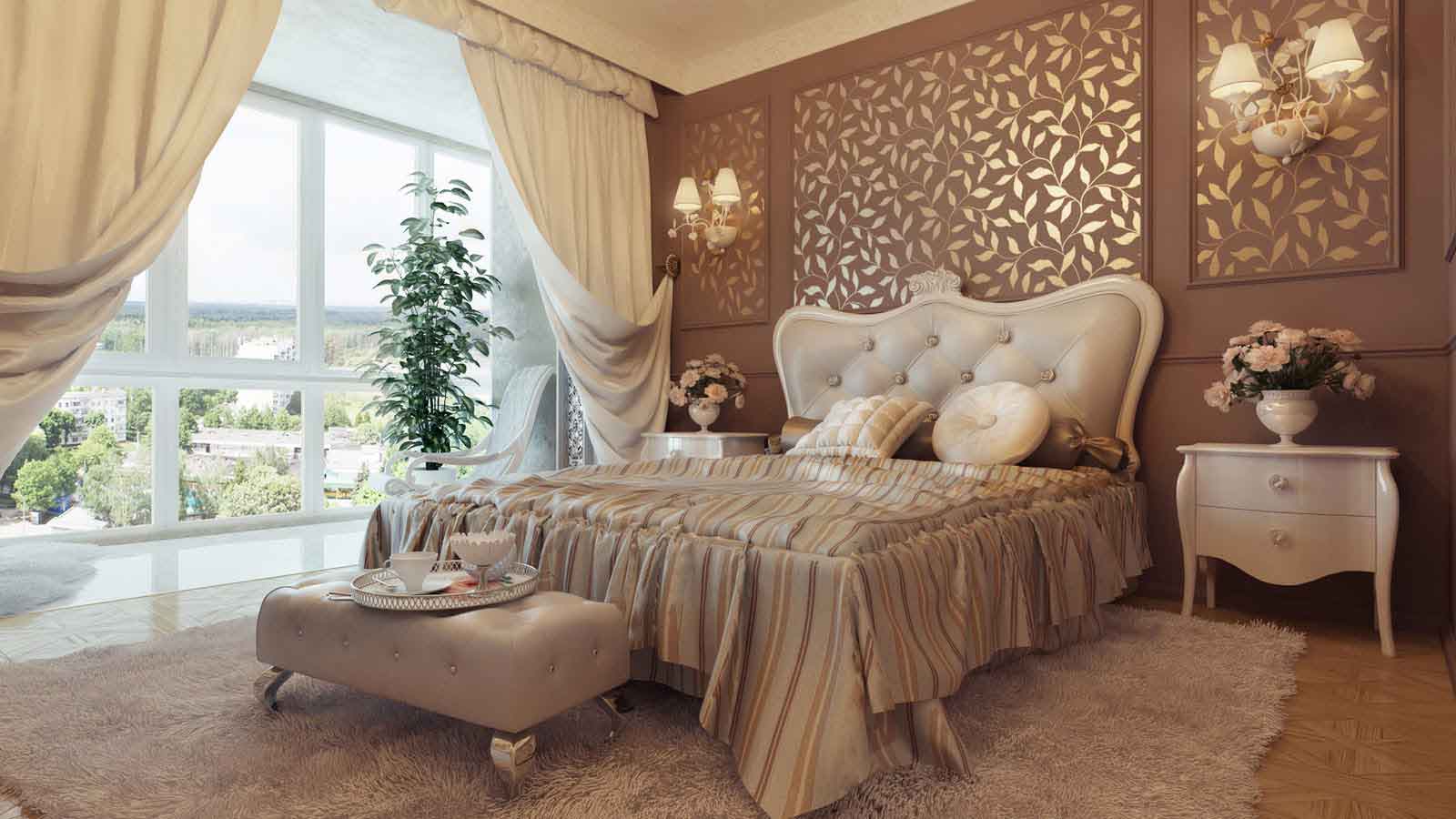 Royal Modern Bedroom Designs - HD Wallpaper 