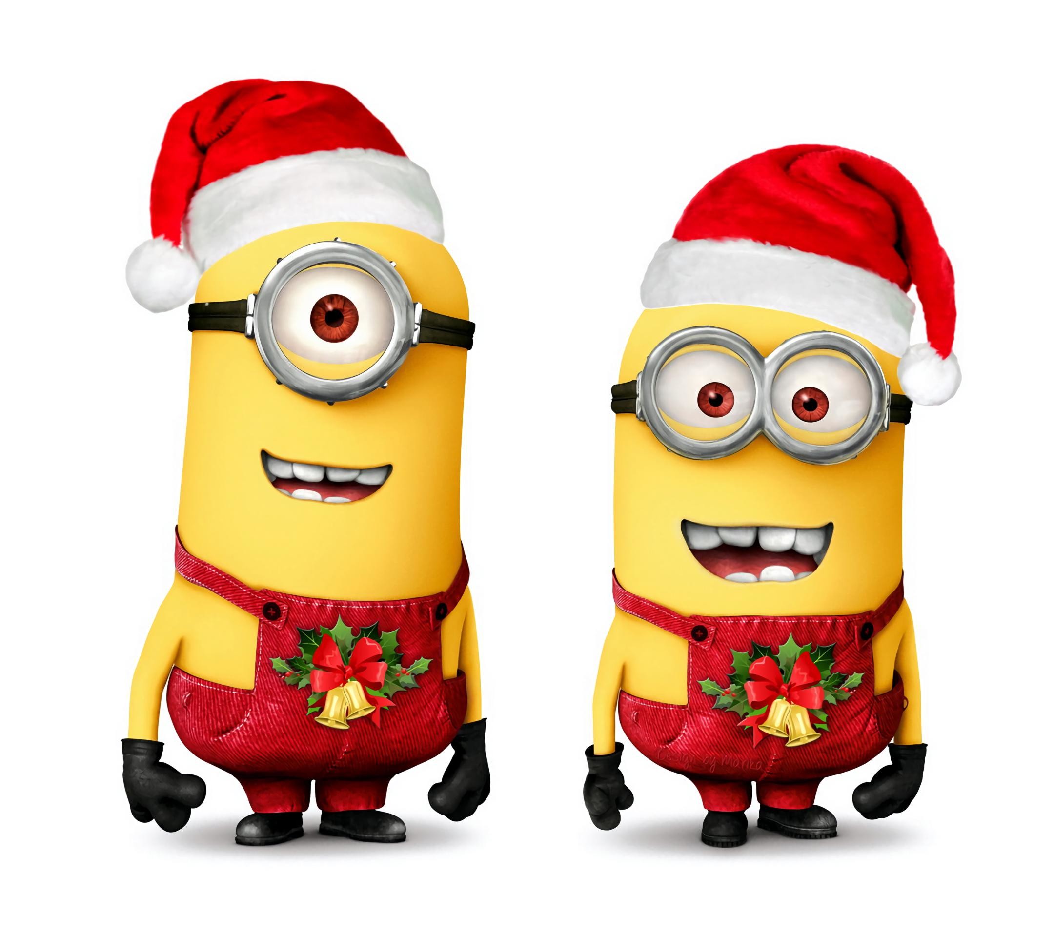 Christmas Minions - Minion Christmas Clipart - HD Wallpaper 