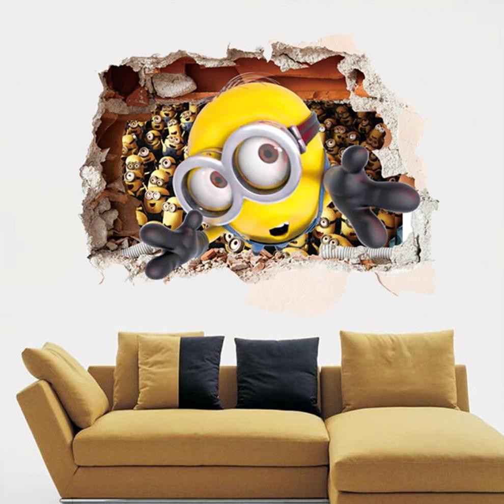 3d Wall Art Cartoon - HD Wallpaper 
