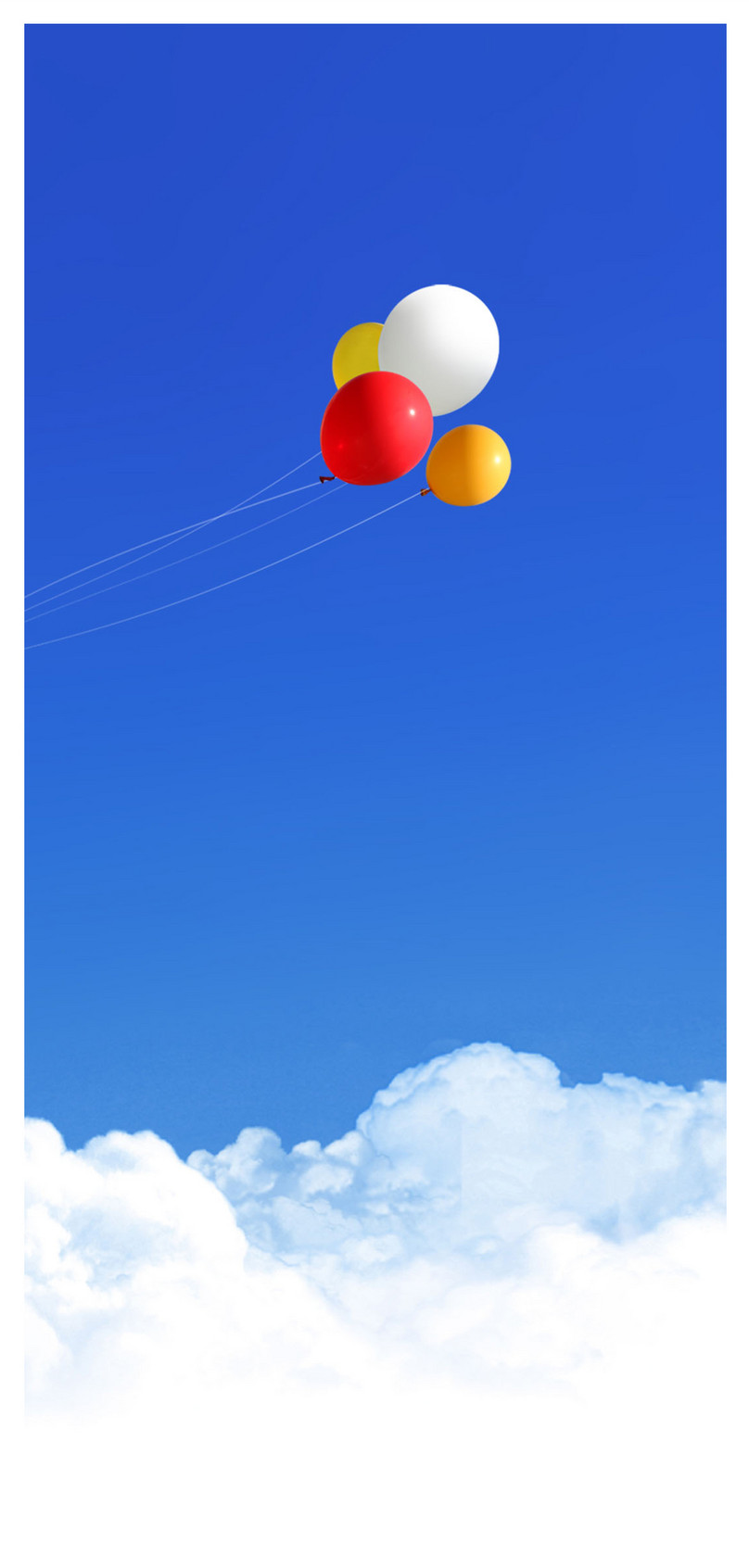 Langit Biru Awan Putih Wallpaper Ponsel - Balloon - HD Wallpaper 