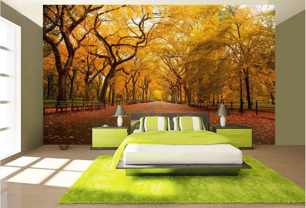 Autumn Wallpaper Bedroom Interior - HD Wallpaper 