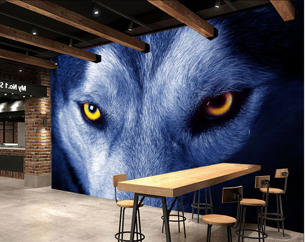 2mwx2mh Per Roll Plafon Peregangan Dekoratif Wallpaper - Wolf Stare - HD Wallpaper 
