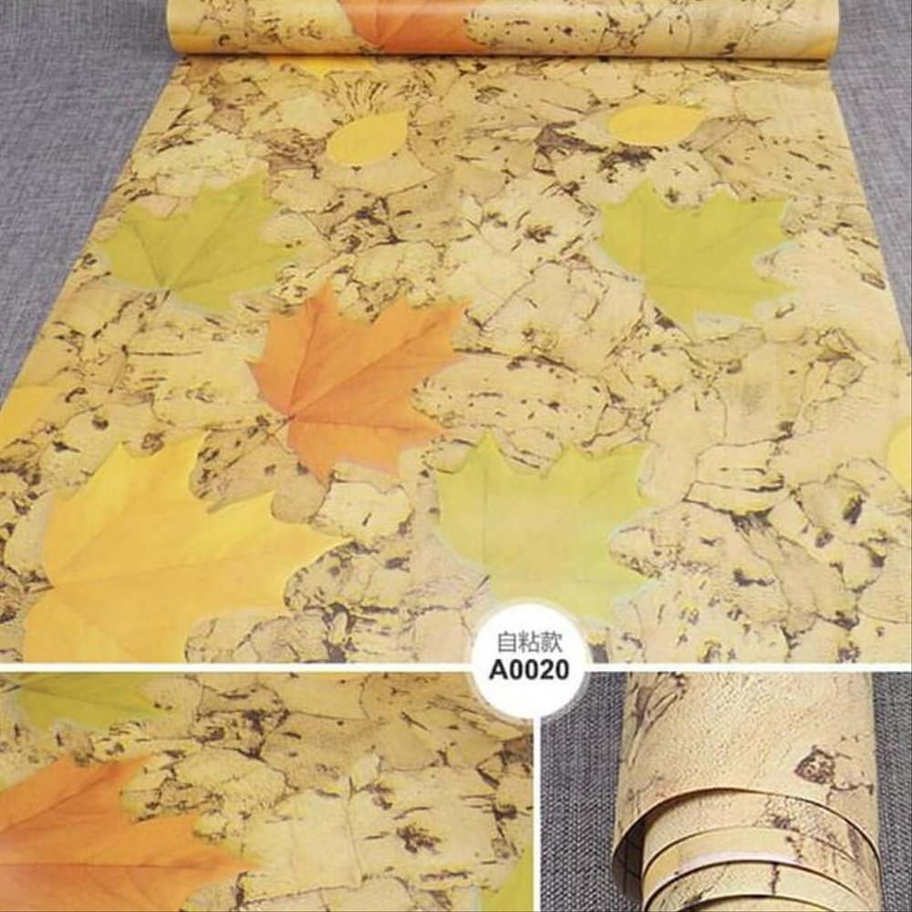 Wallpaper Stiker 45cm X 10m Motif Daun Gugur Warna-warni - Autumn - HD Wallpaper 