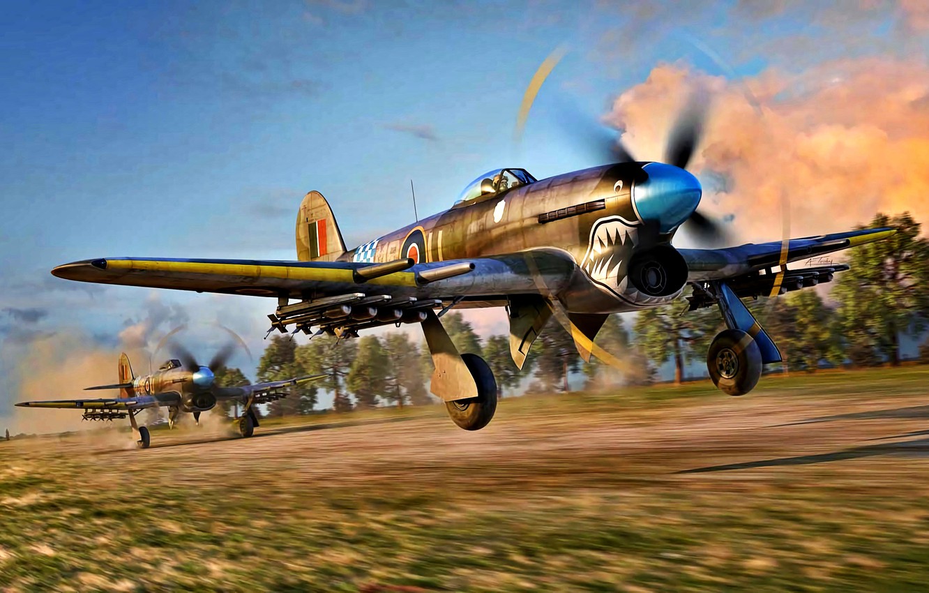 Photo Wallpaper Fighter Bomber, Raf, Hawker, Typhoon - Airfix Typhoon Mk1b 1 72 - HD Wallpaper 