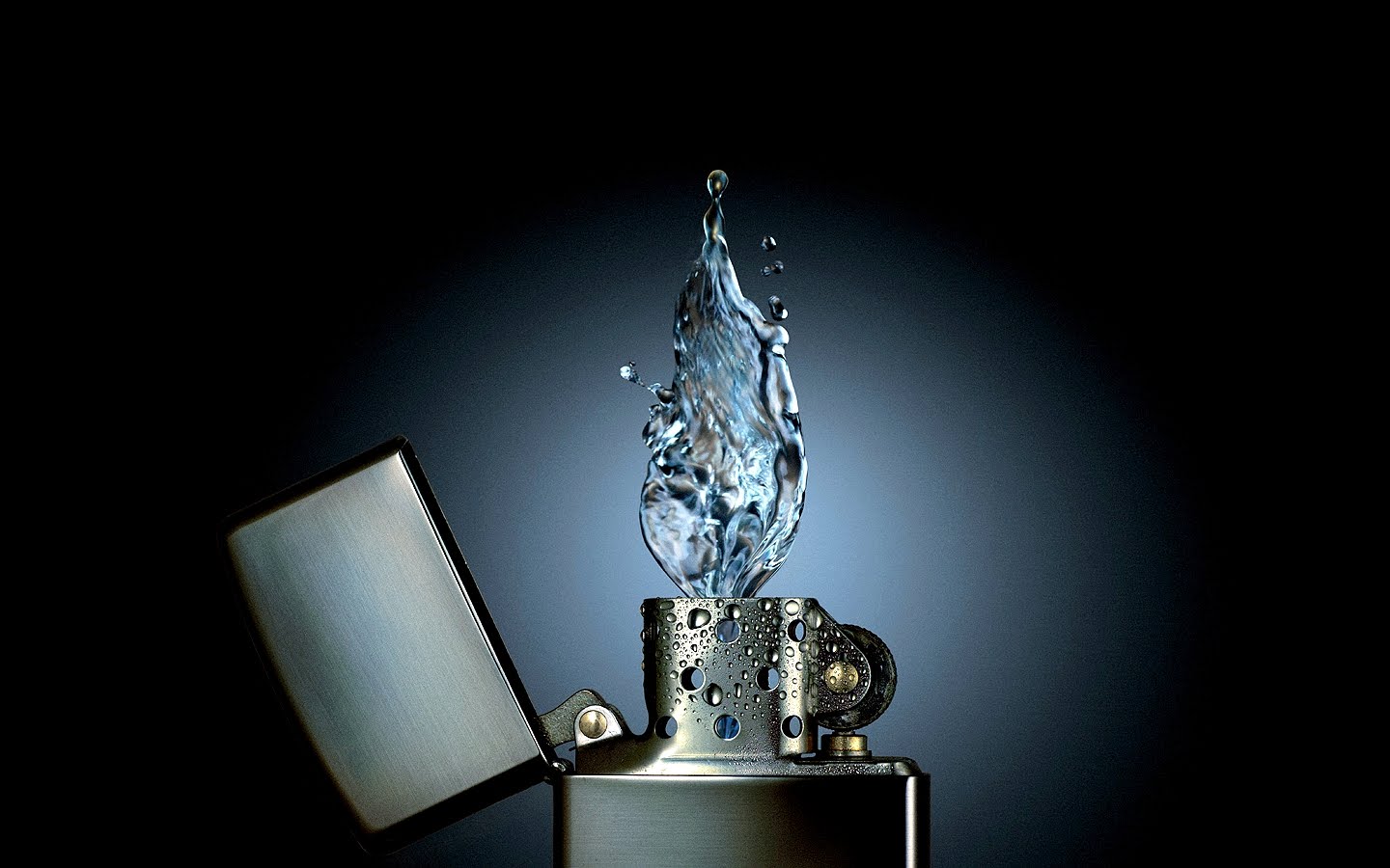 Wallpaper Kreatif And Keren - Water Zippo - HD Wallpaper 