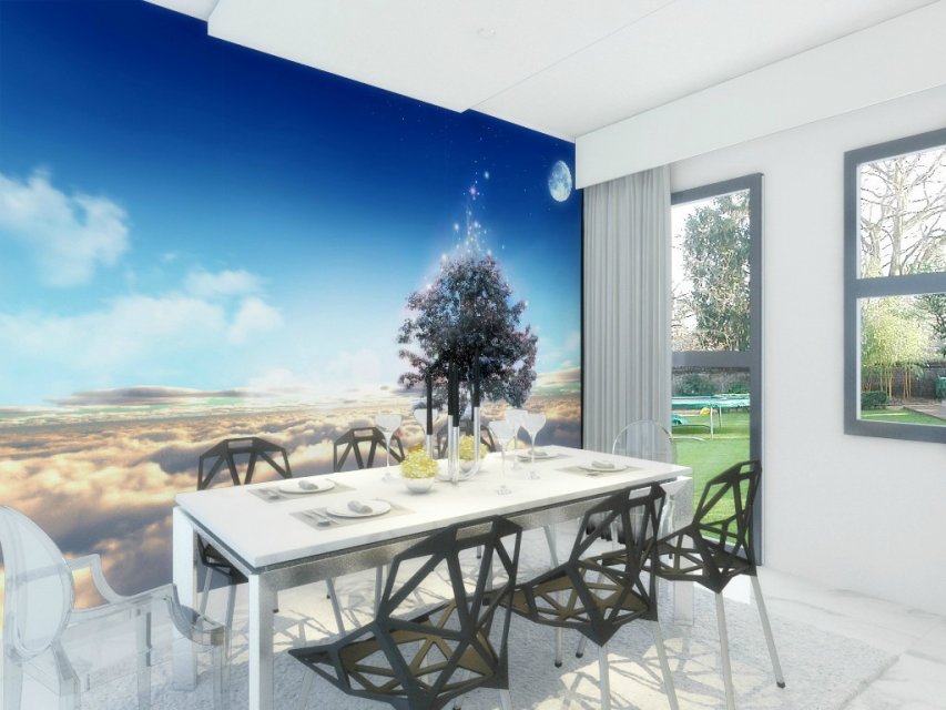Living Room 5d Wallpaper Design - 853x640 Wallpaper 