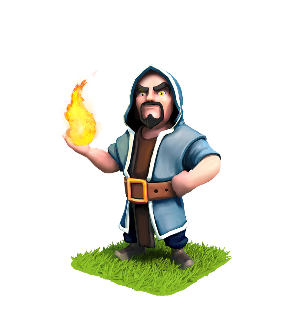 Clash Royale Fire Wizard - HD Wallpaper 