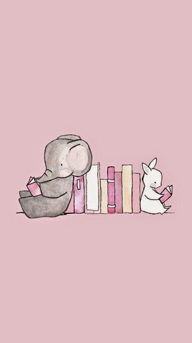 Papel De Parede Livros Cute - HD Wallpaper 