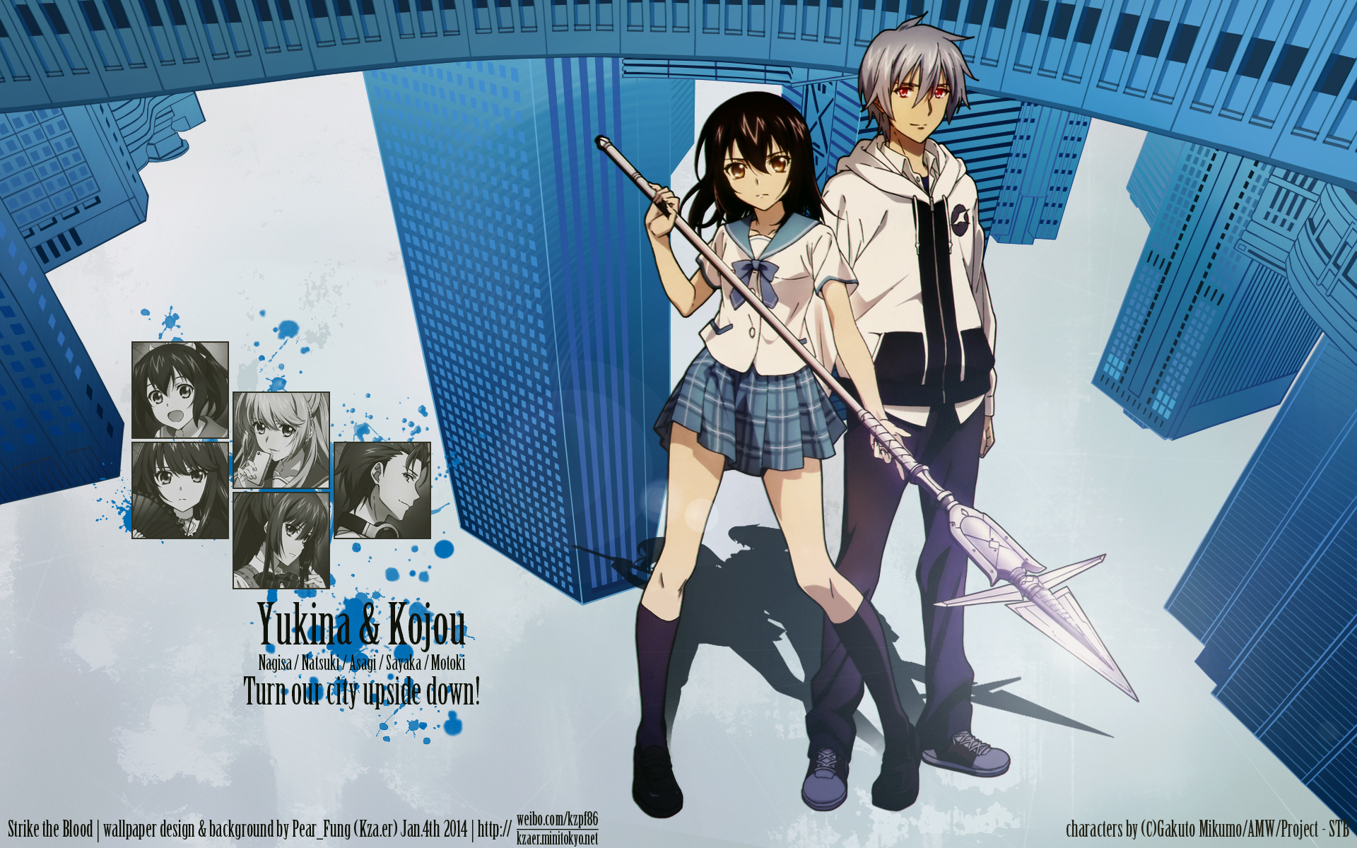 Kojou Akatsuki And Yukina Himeragi Background Wallpaper - Strike The Blood Folder Icon - HD Wallpaper 