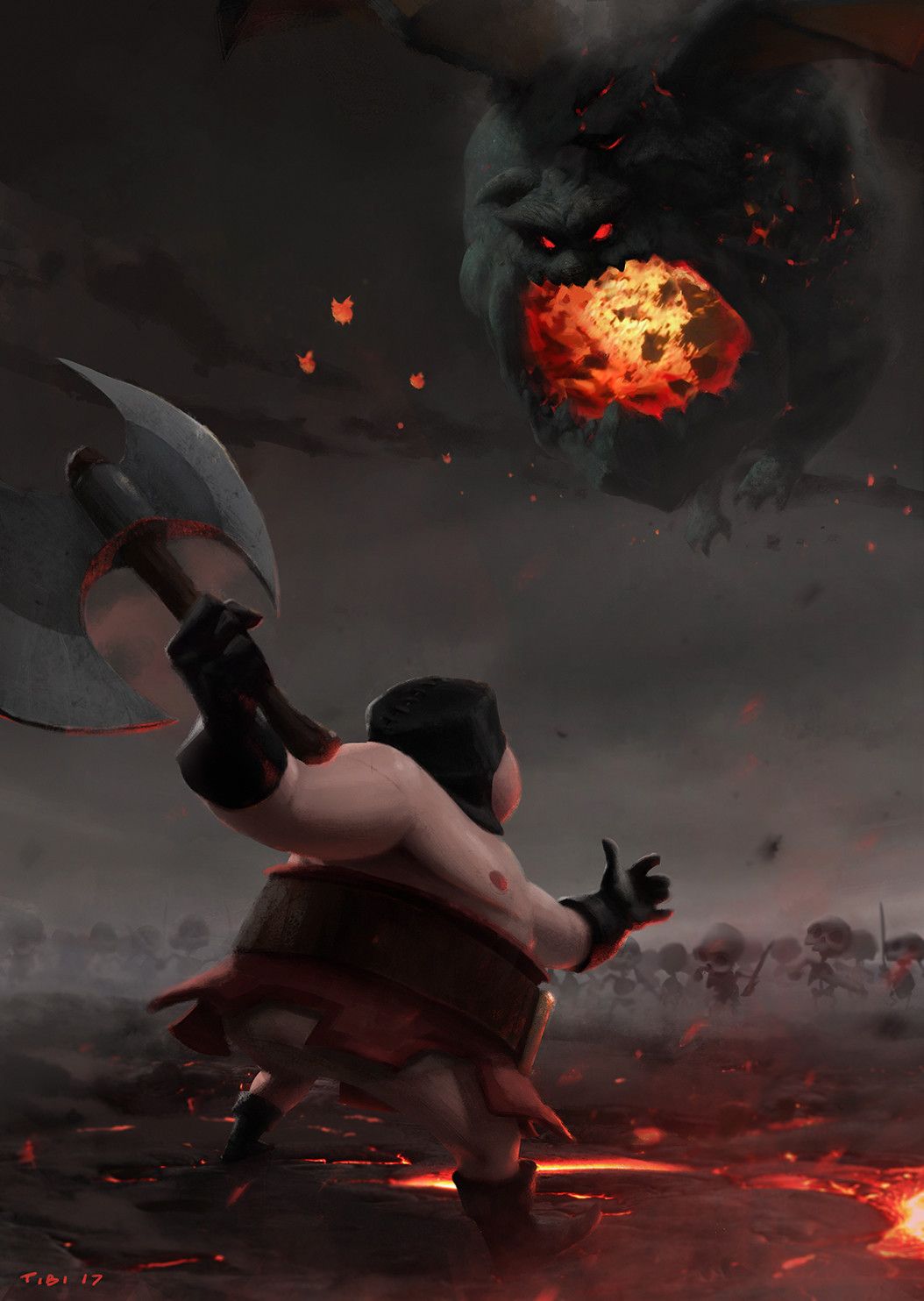 Executioner Vs Lava Hound - HD Wallpaper 