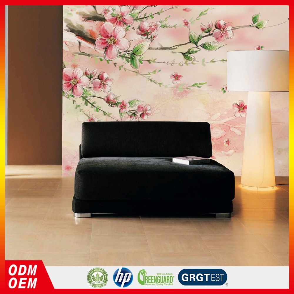 Pink Peach Blossom Wallpaper Thick Vinyl New Flower - Wallpaper - HD Wallpaper 