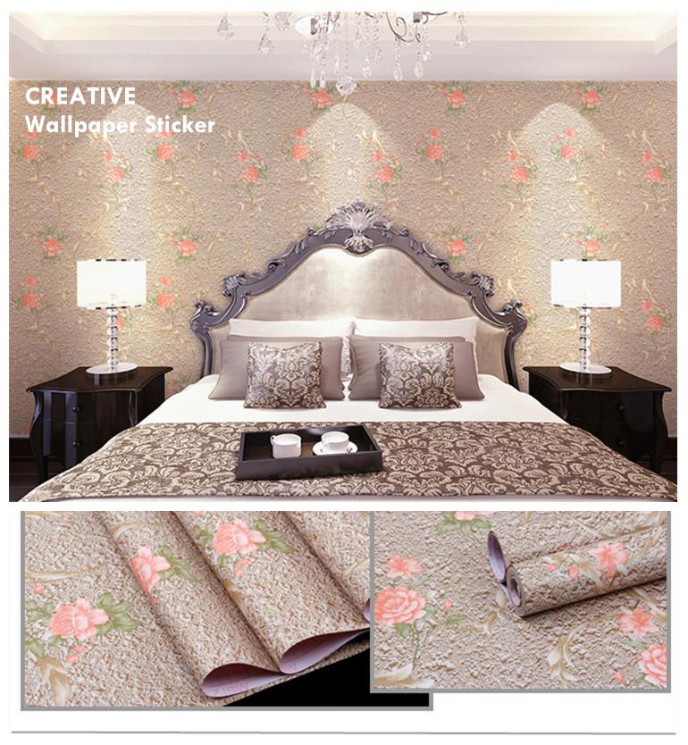 Dormitorios Con Papel Damasco Azul - HD Wallpaper 