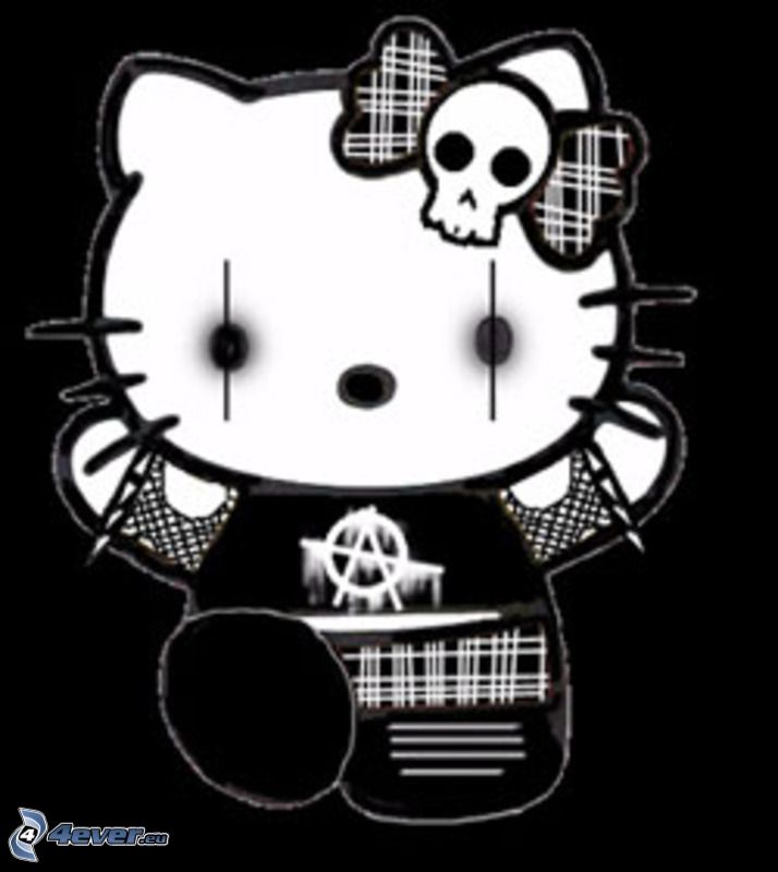 Emo Hello Kitty Complex Logos Newest 8 1101 Pleasant - Hello Kitty Gothic - HD Wallpaper 