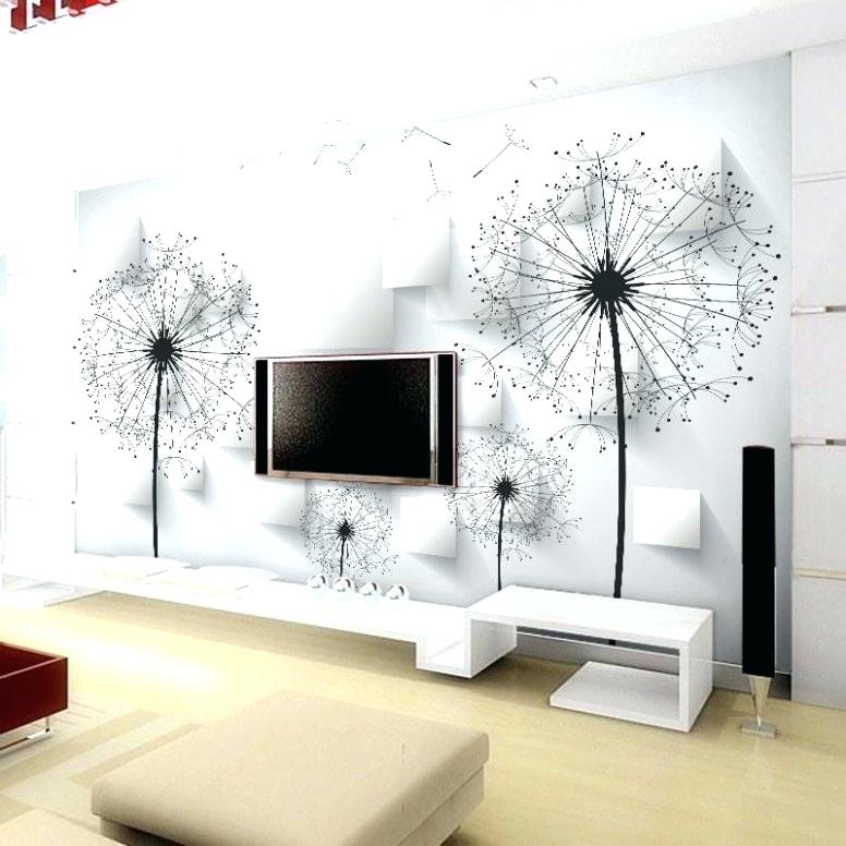 کاغذ دیواری سه بعدی پشت تلویزیون - HD Wallpaper 