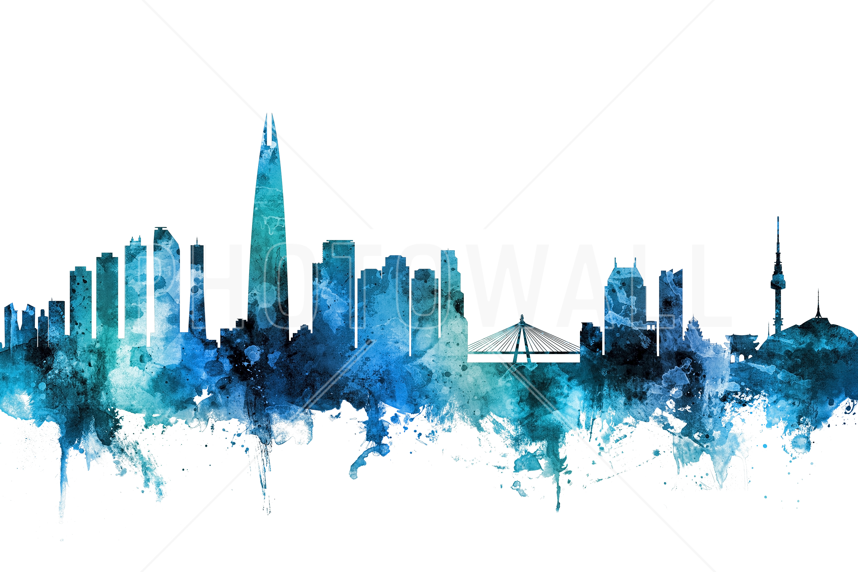 Seoul Skyline South Korea - Seoul Skyline - HD Wallpaper 