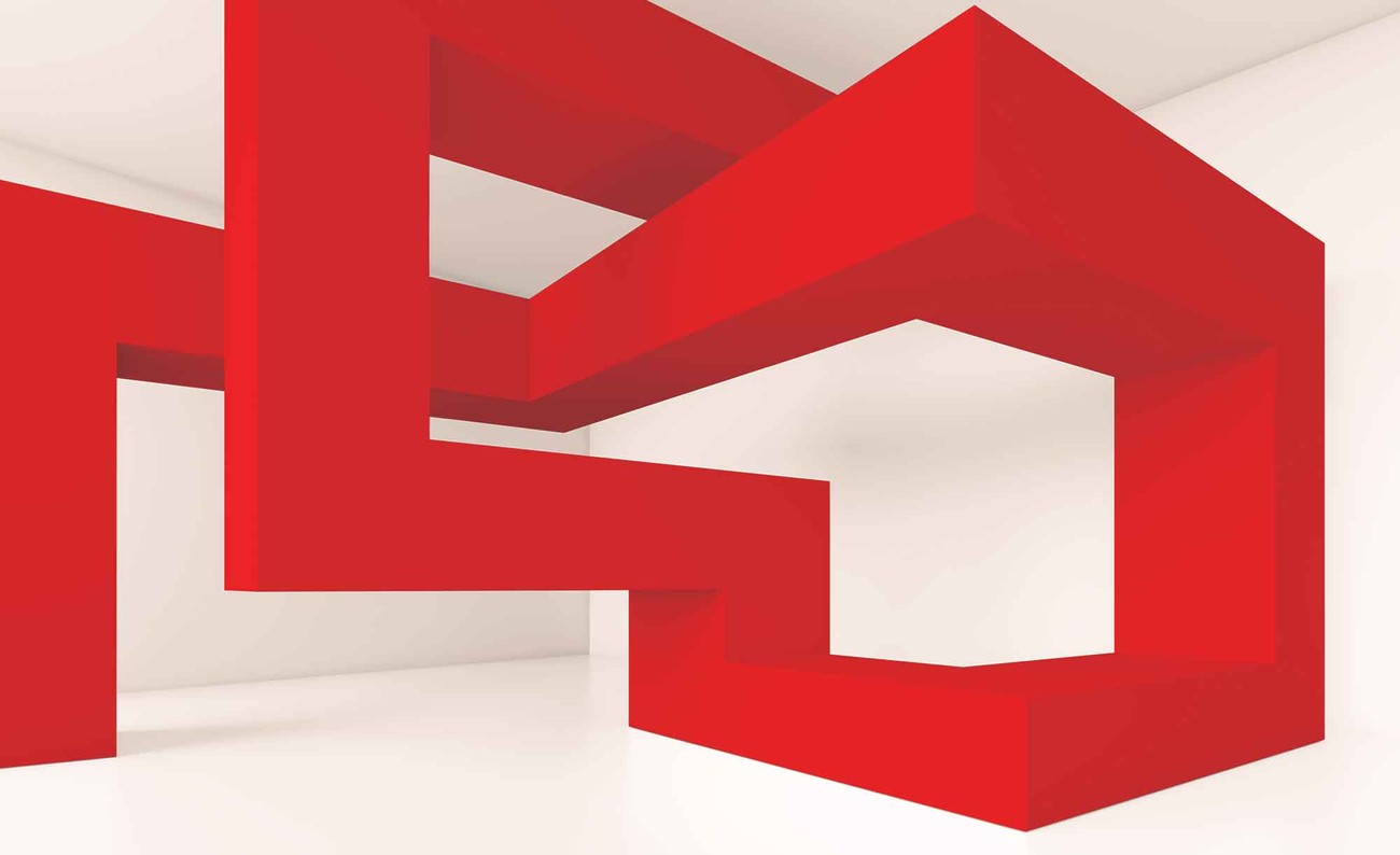 Modern Abstract Red White Wallpaper Mural - Modern Red - HD Wallpaper 