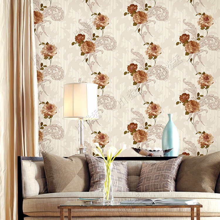 Interior Design Vinyl 3d Flower Wallpaper For Home - Home Flower Wallpaper Hd For Wall - HD Wallpaper 
