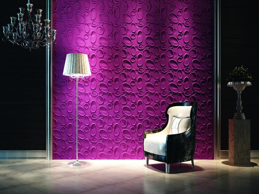 Purple 3d Wall Panel - HD Wallpaper 