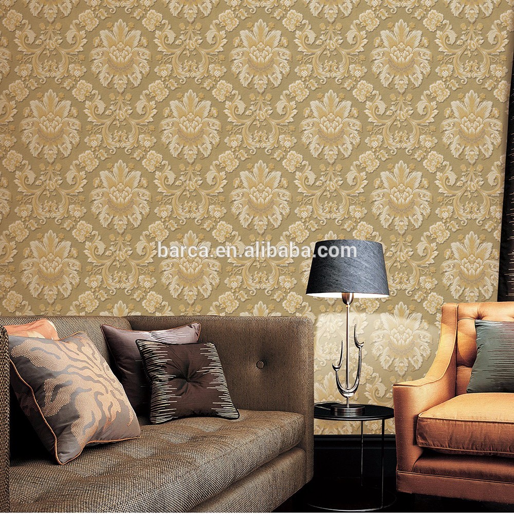 Damask Wallpaper Popular Wallpaper In Malaysia - All Wall Paper 3d Tv Living Room - HD Wallpaper 