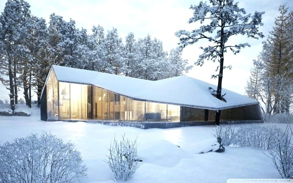 Winter House 4k - HD Wallpaper 