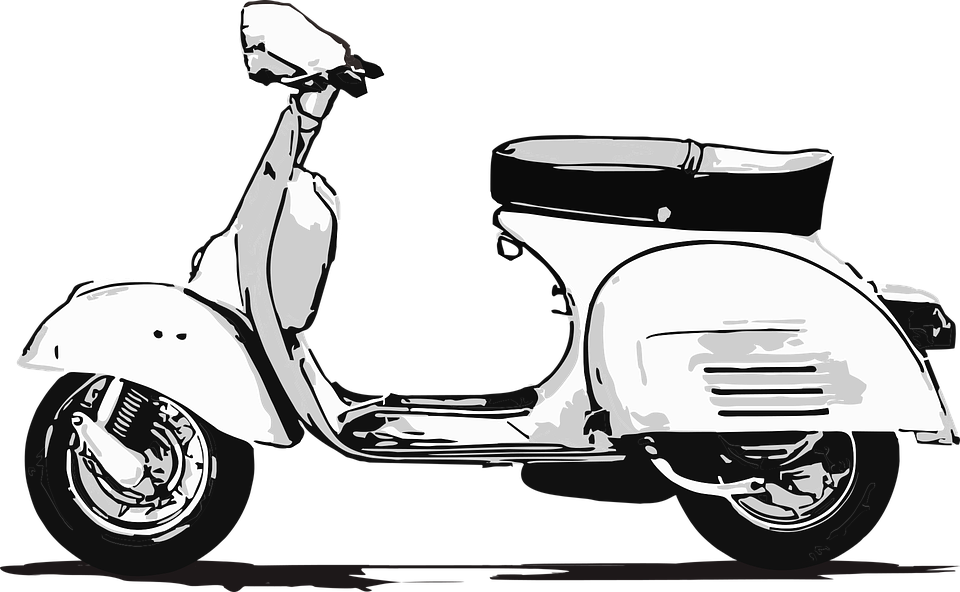 Vespa Clipart - HD Wallpaper 